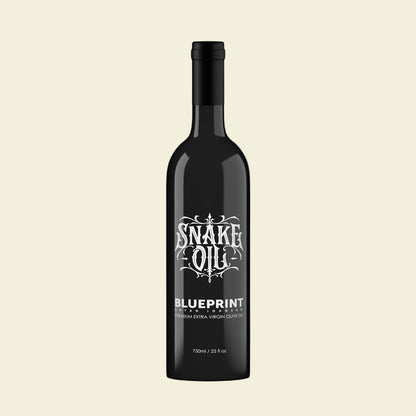 Blueprint Bryan Johnson Olive Oil – Snake Oil- High Polyphenol Extra Virgin Olive Oil (400+ mg/kg) – Cold Pressed, Early Harvest, First Cold Press EVOO – Keto, Paleo, Non-GMO – 750ml Glass Bottle