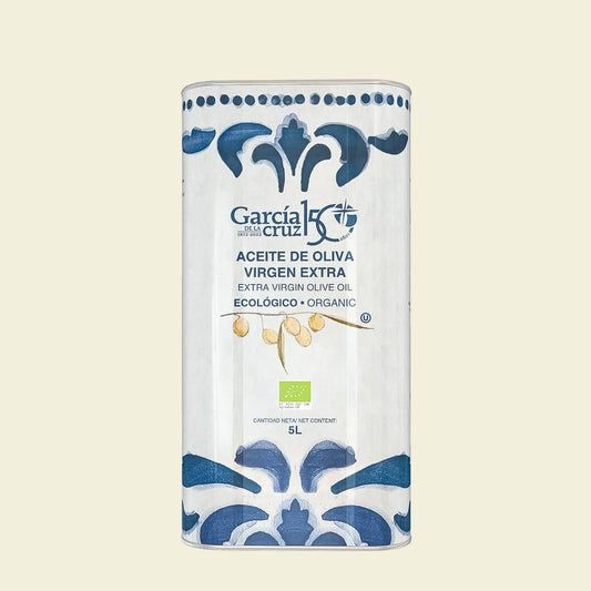 GARCÍA DE LA CRUZ - Organic Extra Virgin Olive Oil, Cooking Oil, Olive Variety, Smooth Body, Origin Spain, Montes de Toledo, Packed in Tins - 3L
