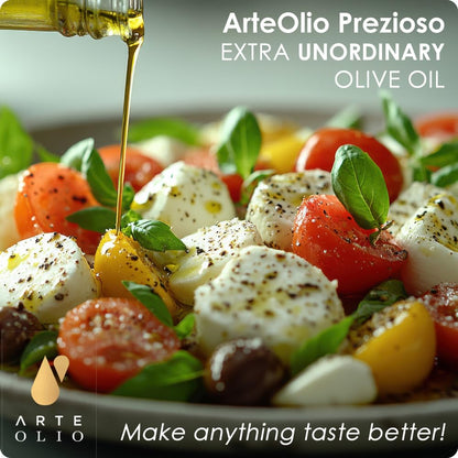 ArteOlio Prezioso Olive Oil: 100% Extra virgin cold pressed olive oil directly from Italy made in Single Estate Unordinary Rich Taste (250mL Bottle)