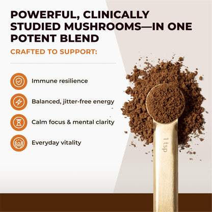 Sacred 7 Mushroom Powder Supplement, 7-in-1 Blend (60 Day Supply) | Immune Defense, Focus & Energy Support | Coffee Enhancer | Lion’s Mane, Reishi, Chaga | Organic 100% Fruiting Body Extract