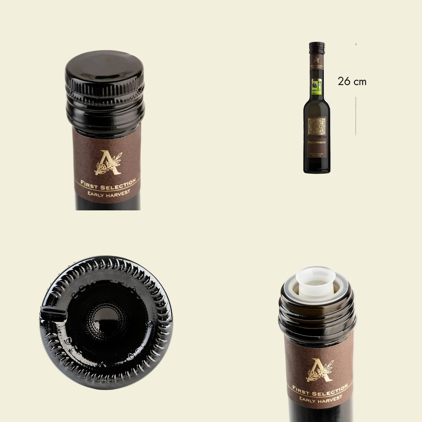 DESERT MIRACLE Cold Pressed Polyphenol Rich Moroccan Olive Oil, Extra Virgin Olive Oil with High Polyphenols, Organic, First Cold Pressed EVOO From Morocco, 17 Fl Oz