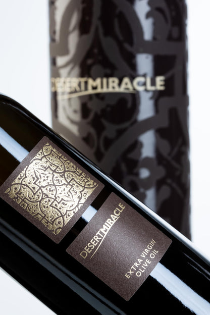 DESERT MIRACLE Cold Pressed Polyphenol Rich Moroccan Olive Oil, Extra Virgin Olive Oil with High Polyphenols, Organic, First Cold Pressed EVOO From Morocco, 17 Fl Oz