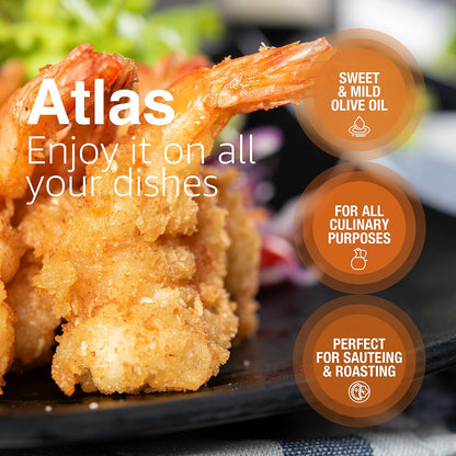 Atlas 3 LT Organic Cold Press Extra Virgin Olive Oil with Polyphenol Rich from Morocco|Newly Harvested Unprocessed from One Single Family Farm | Moroccan EVOO Trusted by Award-Winning Chefs